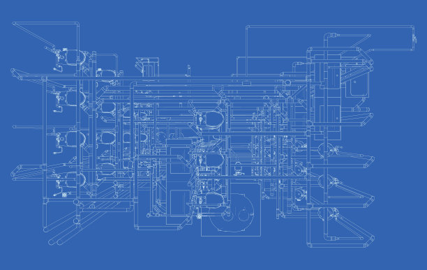卫生管道的3D插图图片下载