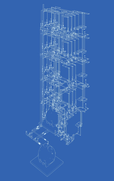 卫生管道的3D插图图片下载