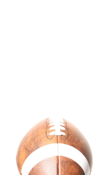 美式足球用白色背景的球。美国的游戏。副本的空间。图片下载