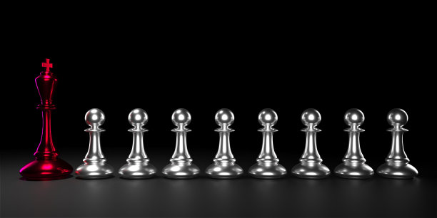 国际象棋王。领导者成功的概念。商业领袖概念图片下载