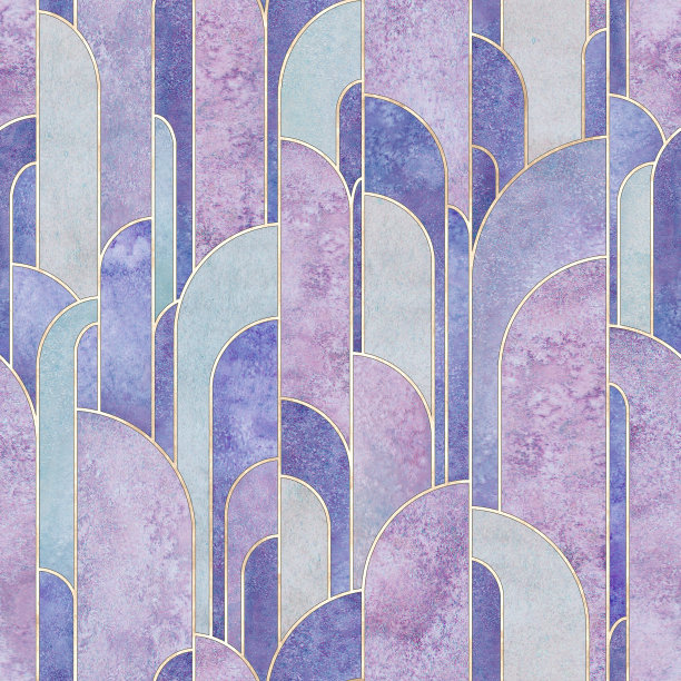 装饰艺术风格的几何形式，多色无缝图案背景图片下载