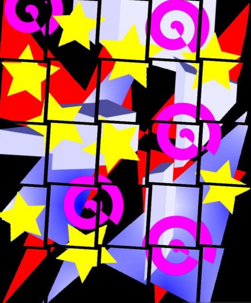 彩色的80年代抽象图案在块图片下载