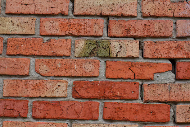 背景是一堵古老的红砖墙图片下载