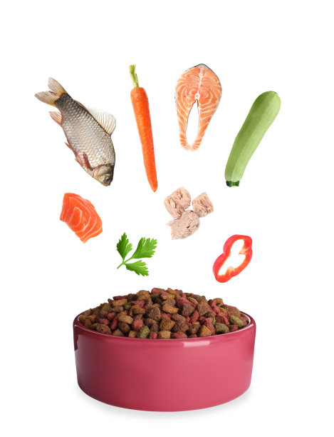 天然有机食材和宠物食品，白底碗图片下载