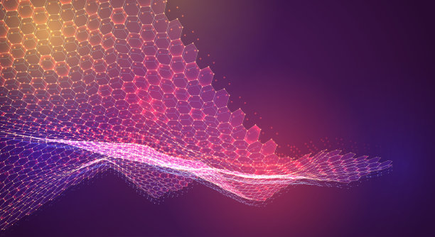 矢量三维对象从六边形网格与点。时尚的设计图片下载