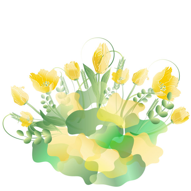 手绘郁金香春季贺卡请柬海报图片下载