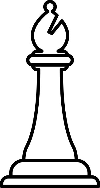 主教线图标国际象棋战略符号游戏标志图片下载