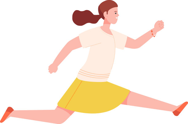 女孩匆匆奔跑，学生性格匆匆图片下载