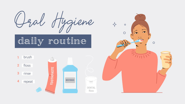 口腔卫生网站标题模板图片下载