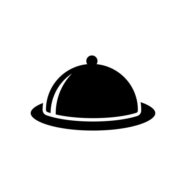 食物托盘图标矢量设计模板在白色背景图片下载