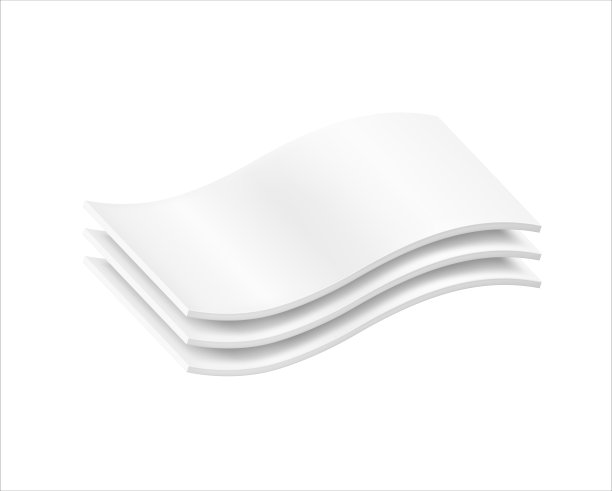 三个波浪层与现实的阴影。矢量插图隔离在白色背景上。图片下载