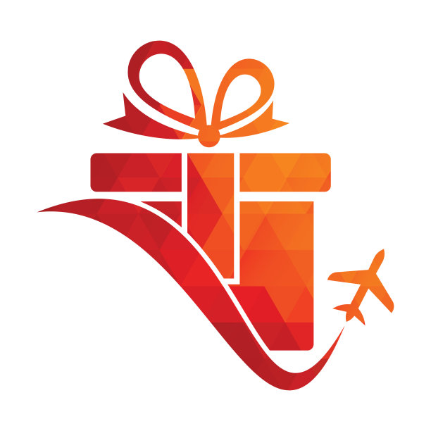 旅行礼品矢量标志设计。图片下载