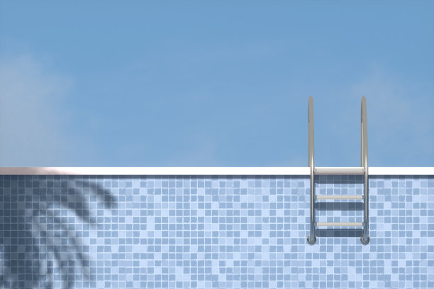 空游泳池，暑假旅游背景图片下载