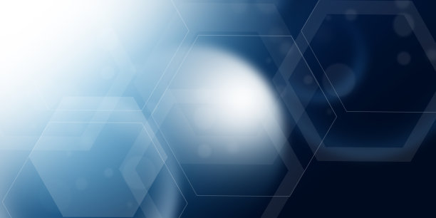 摘要蓝色背景六边形图形图片下载