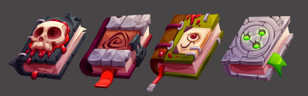 有幻想封面的旧魔法咒语书图片下载