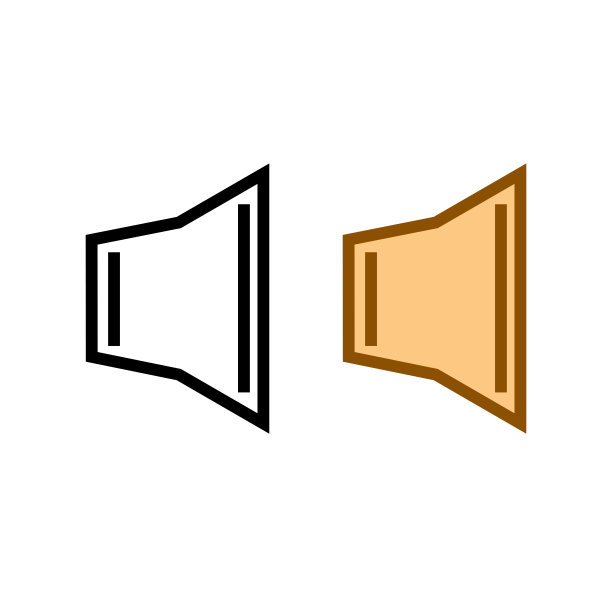 扬声器logo图标插图五颜六色，轮廓分明图片下载