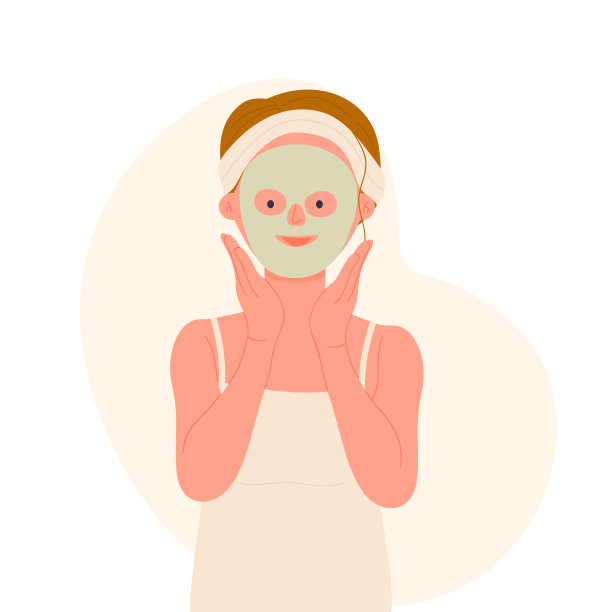 年轻女孩戴着口罩图片下载