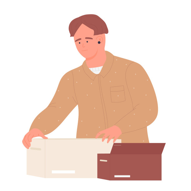 快递员打开订单包裹图片下载