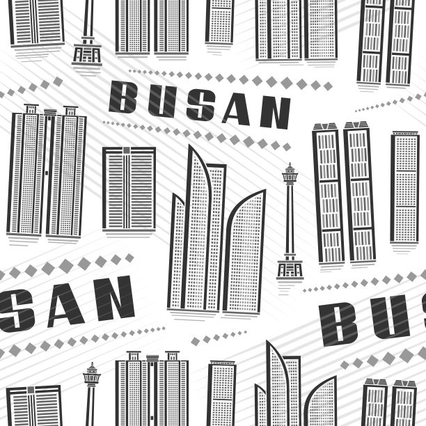 矢量釜山无缝模式图片下载