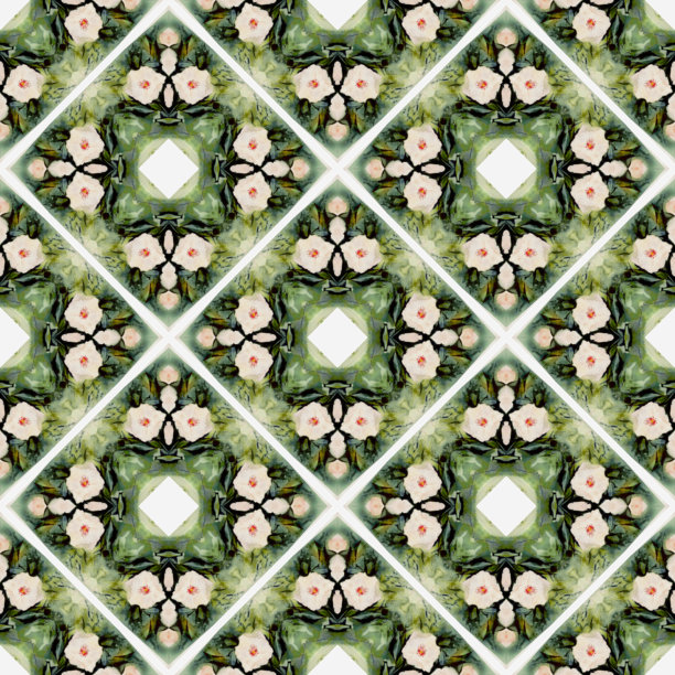 多色花无缝图案。图片下载