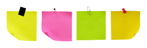 一套五颜六色的便利贴图片下载