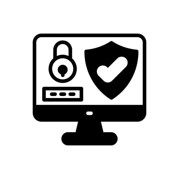矢量计算机安全图标图片下载