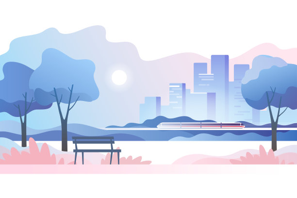 抽象的城市景观。矢量插图。图片下载