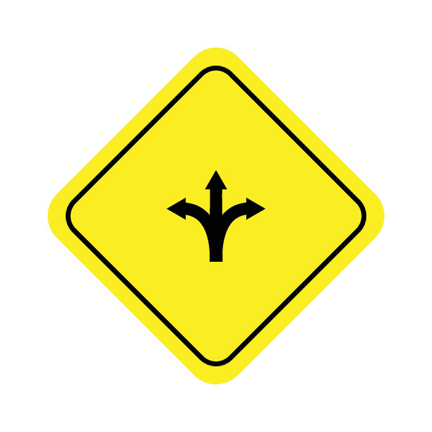 岔路口标志图片下载