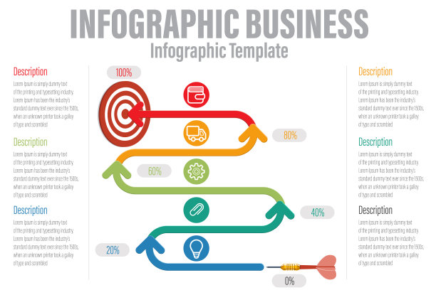 带有标题信息图的业务图。图片下载