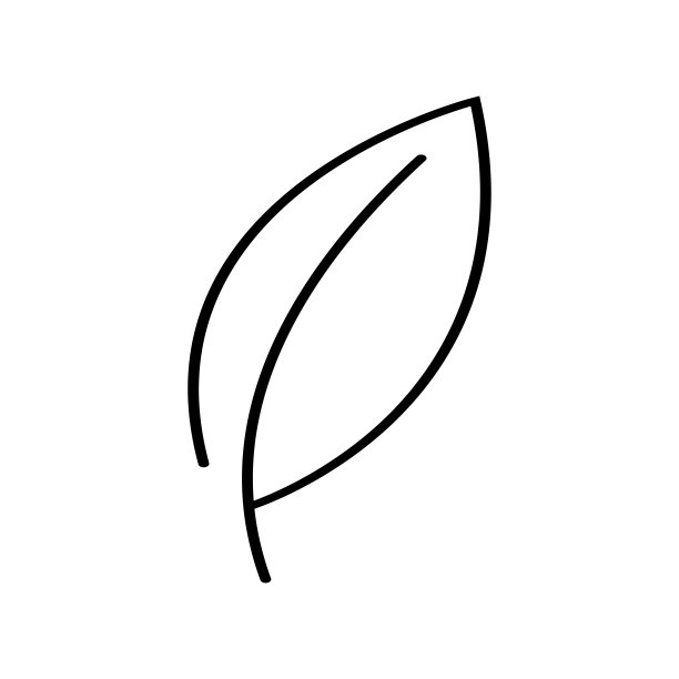 叶子图标，在时尚的平面风格孤立的白色背景。叶子图标图像，叶子图标插图图片下载