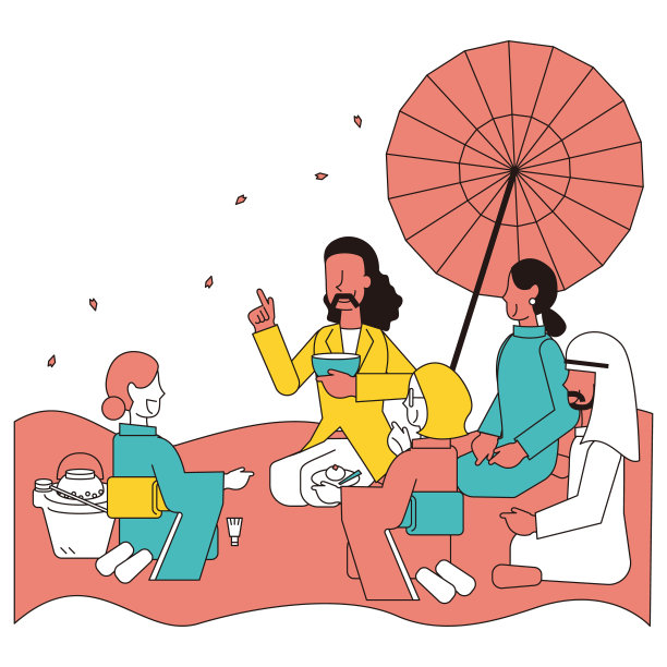 主要视觉插图，表达商业活动(MICE)展览，国际会议，以及在日本举行的经验图片下载