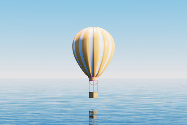 三维渲染热气球图片下载