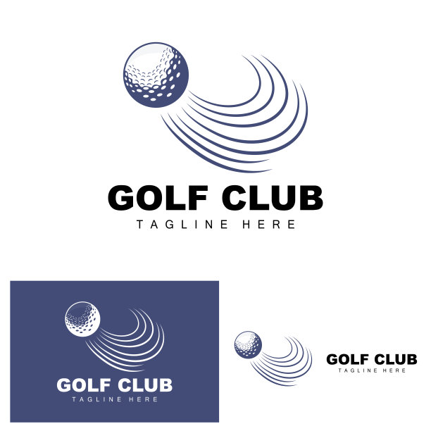 高尔夫球，矢量杆高尔夫。户外运动游戏，纪律设计，图标模板图片下载