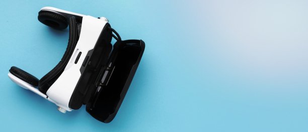 俯视图虚拟现实耳机图片下载