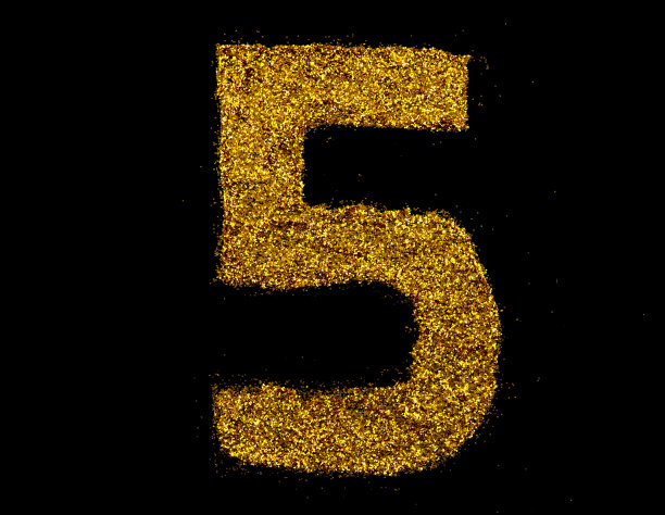 5号在闪光的金粒子中分离出来图片下载