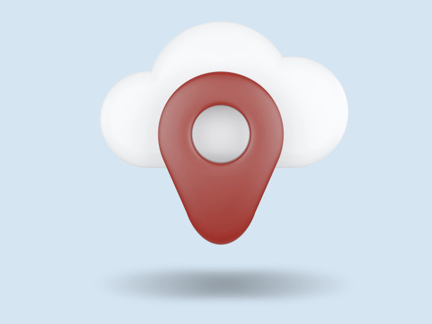 的位置。云计算概念。3D渲染插图。图片下载