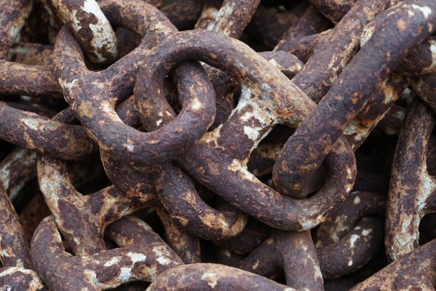 生锈的大金属链图片下载