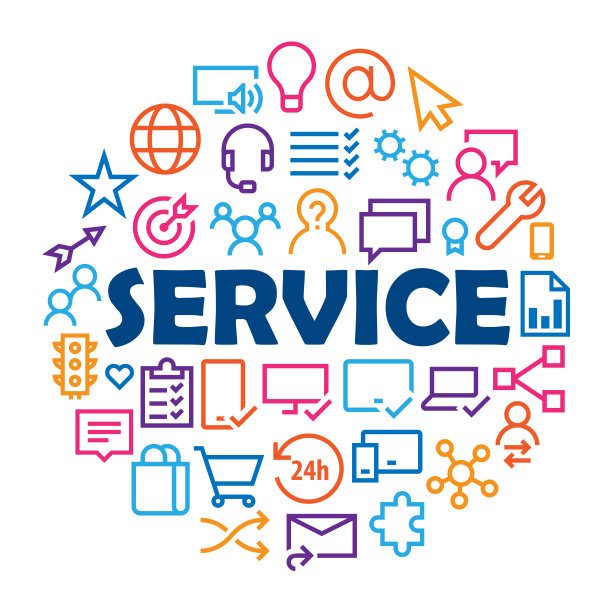 服务彩色矢量经营理念图片下载
