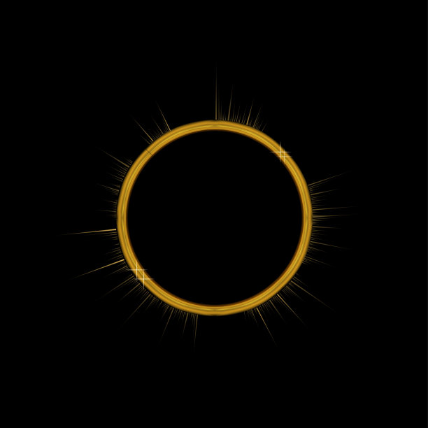 黄色能量圈框架模板图片下载