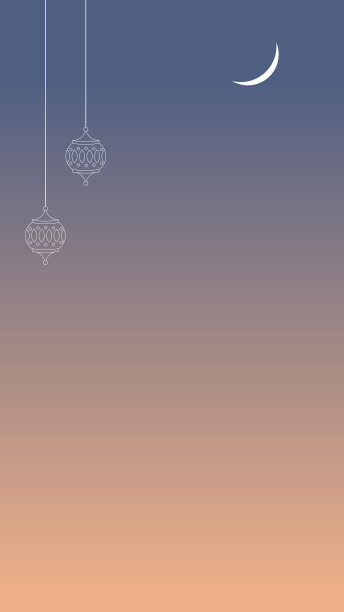 伊斯兰背景模板的社会媒体故事模板与复制空间区域图片下载