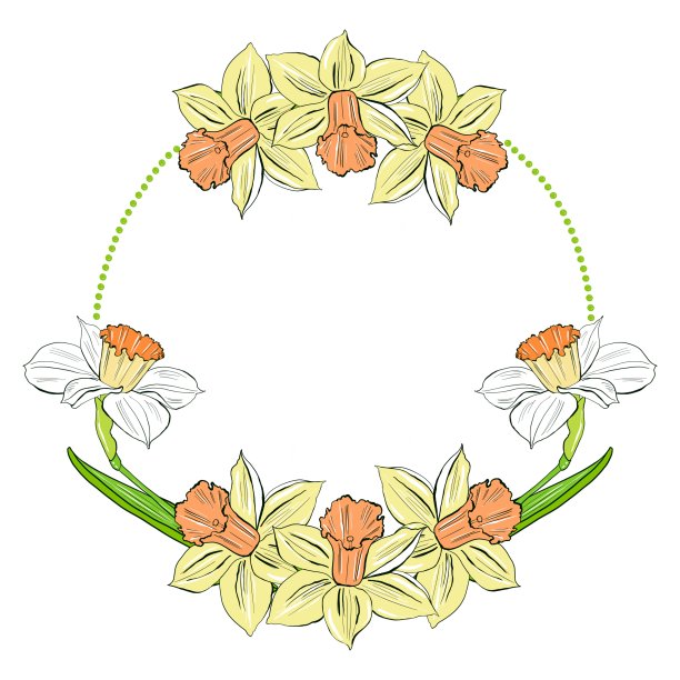 复活节花圈。邀请函和贺卡的设计元素。图片下载