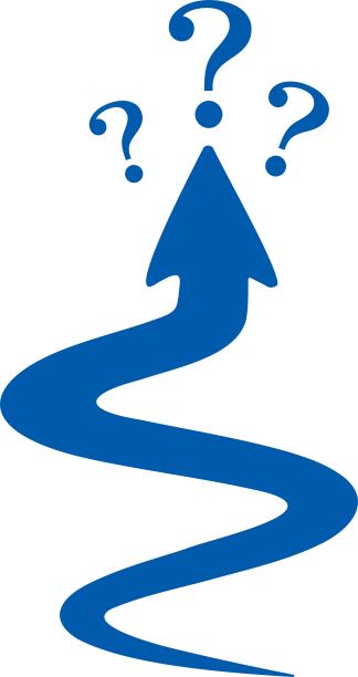 未知曲径的道路和交通标志的插图/插图材料(矢量插图)图片下载