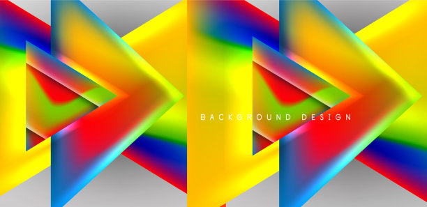 抽象烘焙与重叠三角形和图片下载