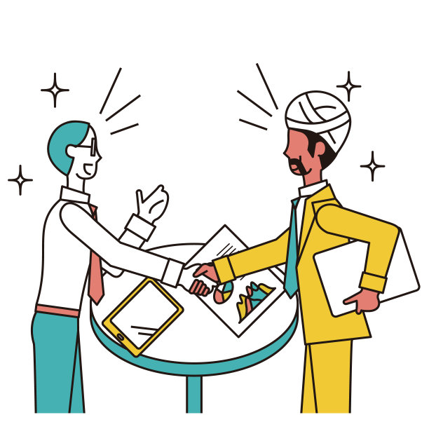 一名男性商人和一名印度男子握手达成交易图片下载