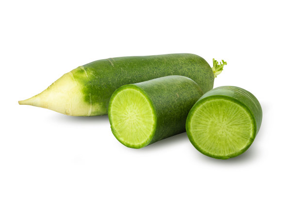 白色背景上的绿色萝卜图片下载