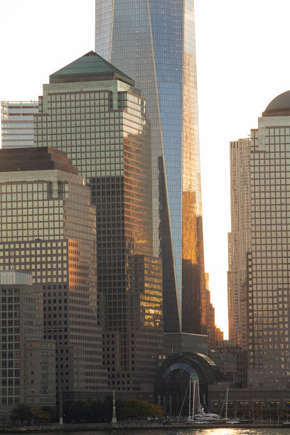 日出在纽约的天际线图片下载