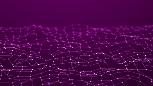 数字的背景。抽象波与点和线相连。网络连接结构。三维渲染图片下载