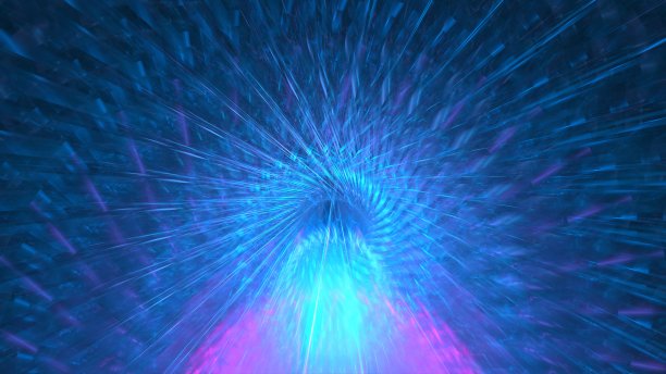 夜光现代抽象背景，分形世界。用于设计的数字空间。圆形和线条。三维渲染图片下载