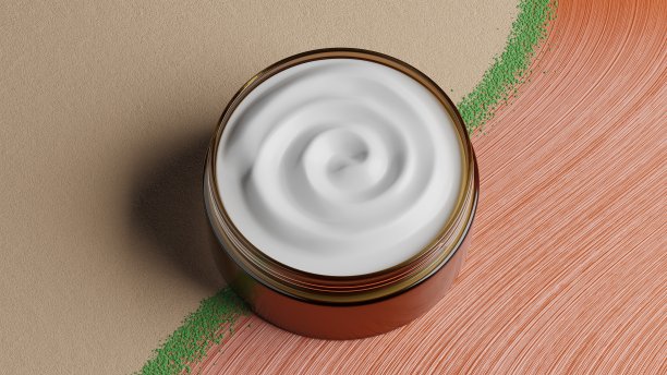 美容霜产品在一个罐子。手部、面部护肤化妆品，天然产品图片下载