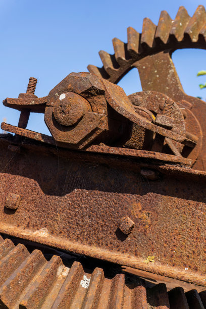 旧生锈的齿轮细节的机制图片下载